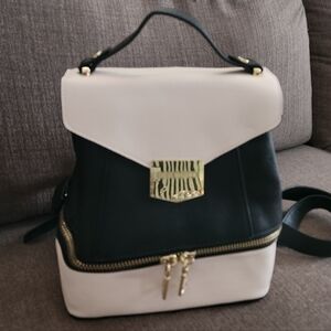 Steve Madden Two-Tone Black and Cream Women's Backpack